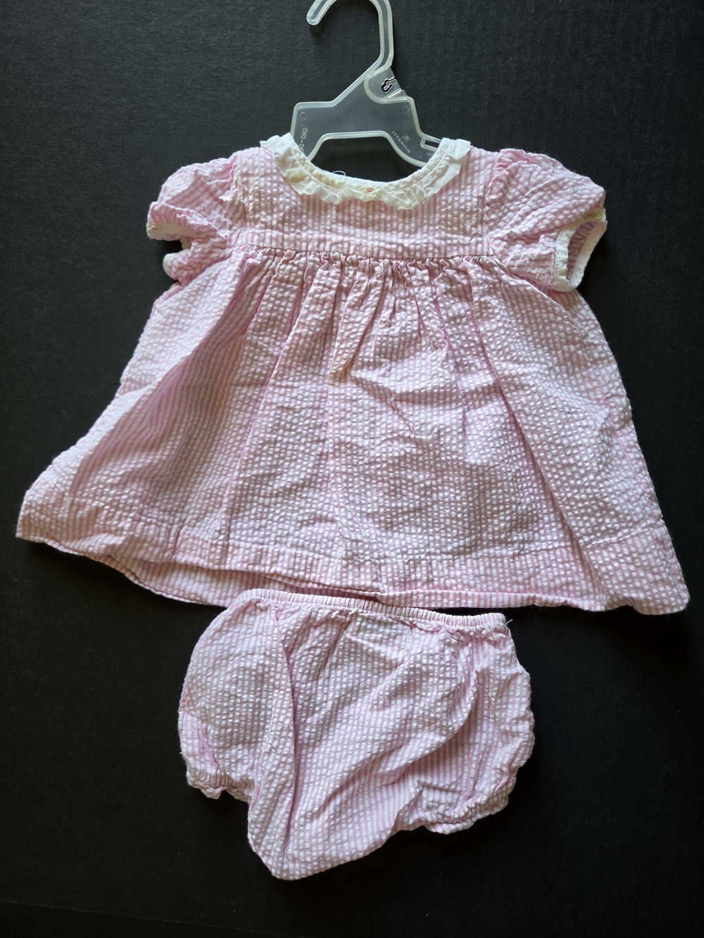 Ralph Lauren Pink Seersucker Dress with Matching Bloomers